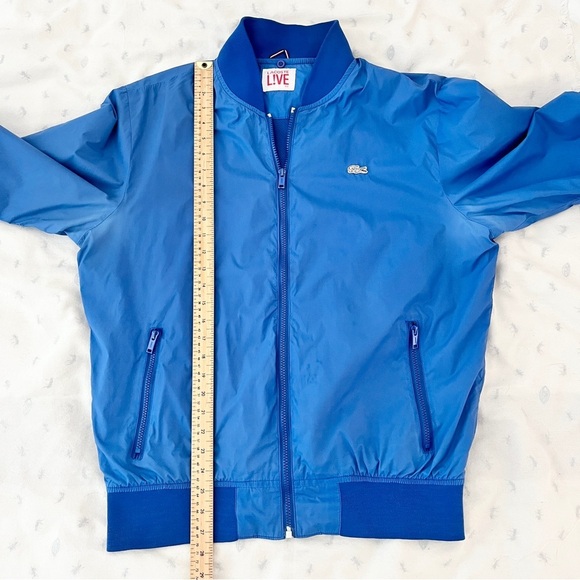 Lacoste Live Retro Y2K Style Zip-Up Sports Track Jacket- Blue, Men's Large - Picture 9 of 10